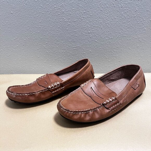 Polo Ralph Lauren Leather Loafers 10.5D Brown Mens Driving Shoes - Picture 9 of 9